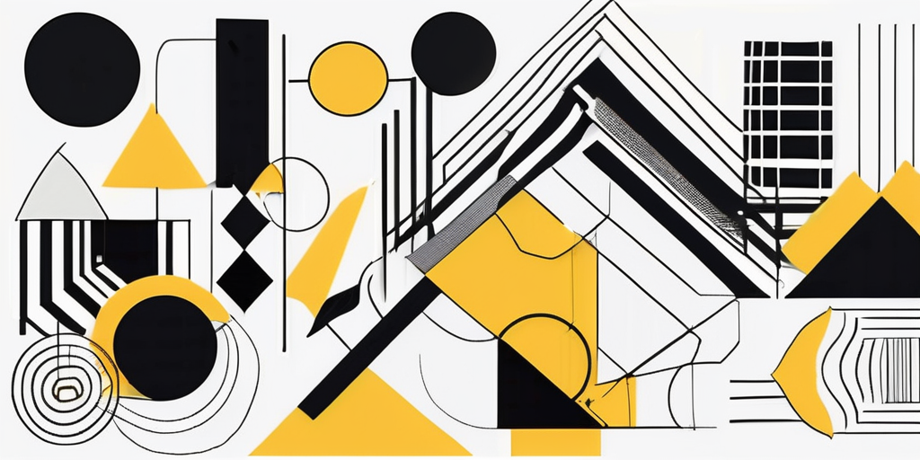 Various interconnected geometric shapes and patterns