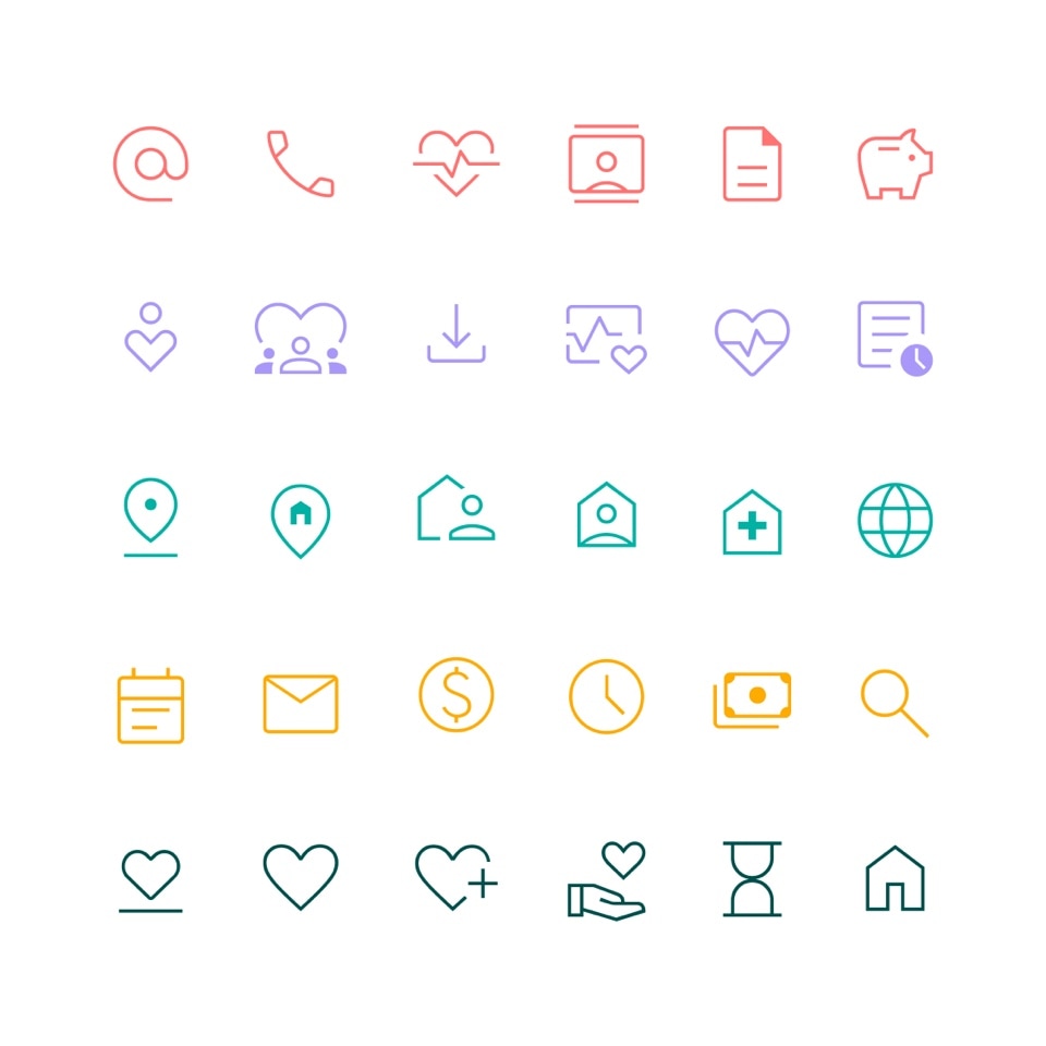 Example of icons developed for PPL