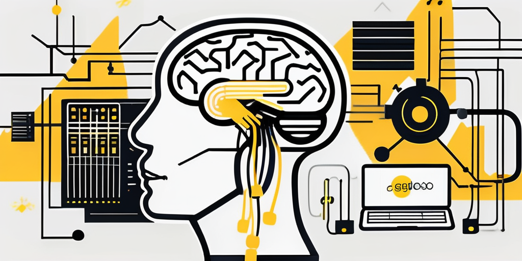 A digital ai brain generating a variety of unique and creative symbols