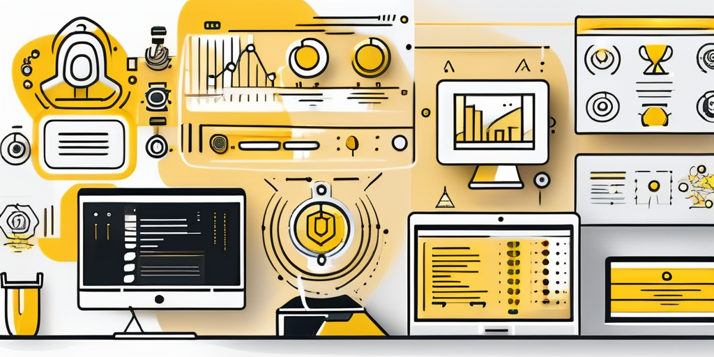 A futuristic and sleek website interface with various ai icons and tools