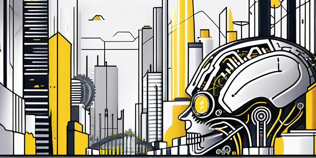 A futuristic cityscape where various marketing billboards are dynamically changing