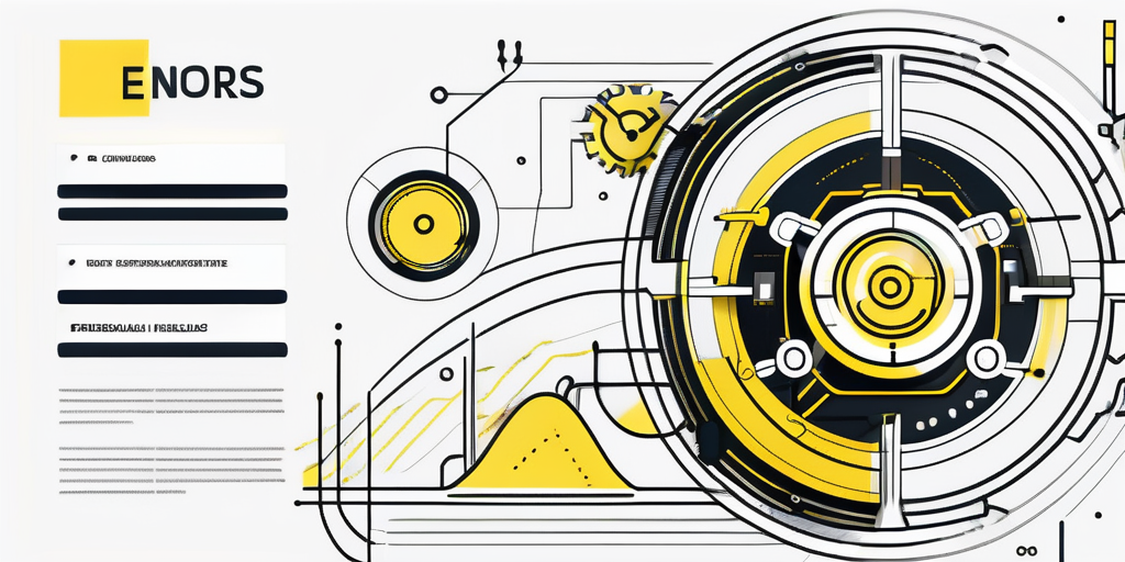 A website interface with futuristic ai elements like gears and circuits