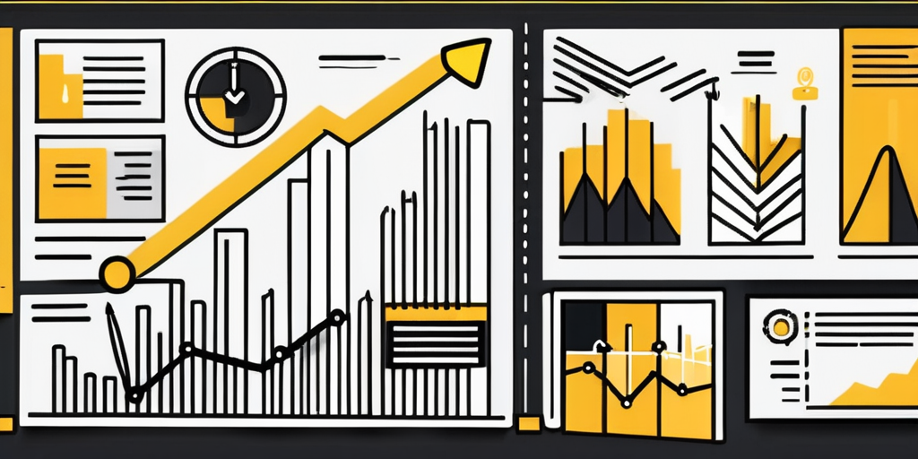 A digital interface with various marketing tools and analytics graphs