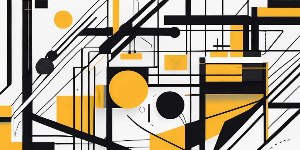 An abstract representation of interconnected geometric shapes and lines that symbolize a scalable system