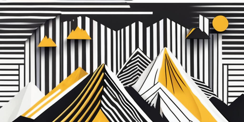 A vibrant mountain peak surrounded by a diverse landscape