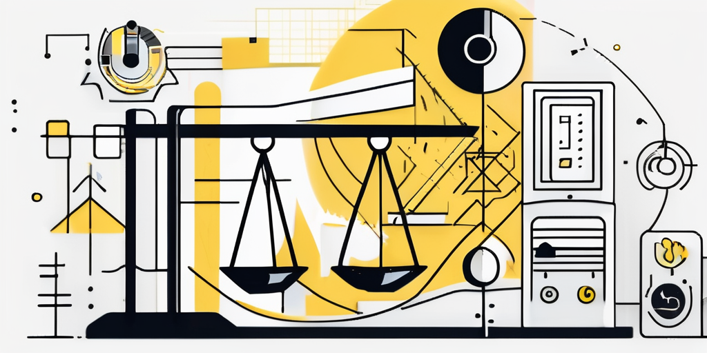 An abstract representation of a balanced scale
