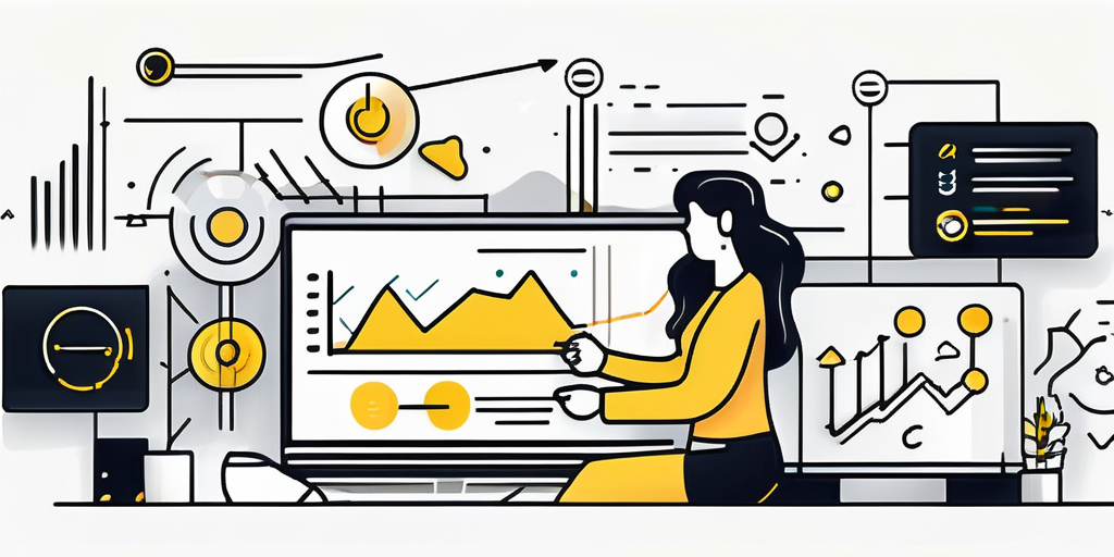 Draw an illustration of a dynamic digital interface showcasing various engaging ui elements like buttons