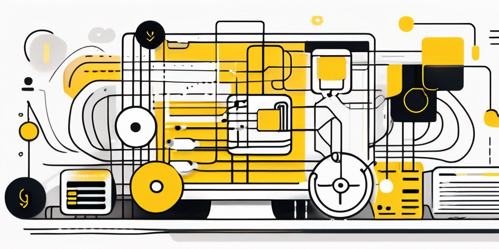 An abstract representation of interconnected ui elements