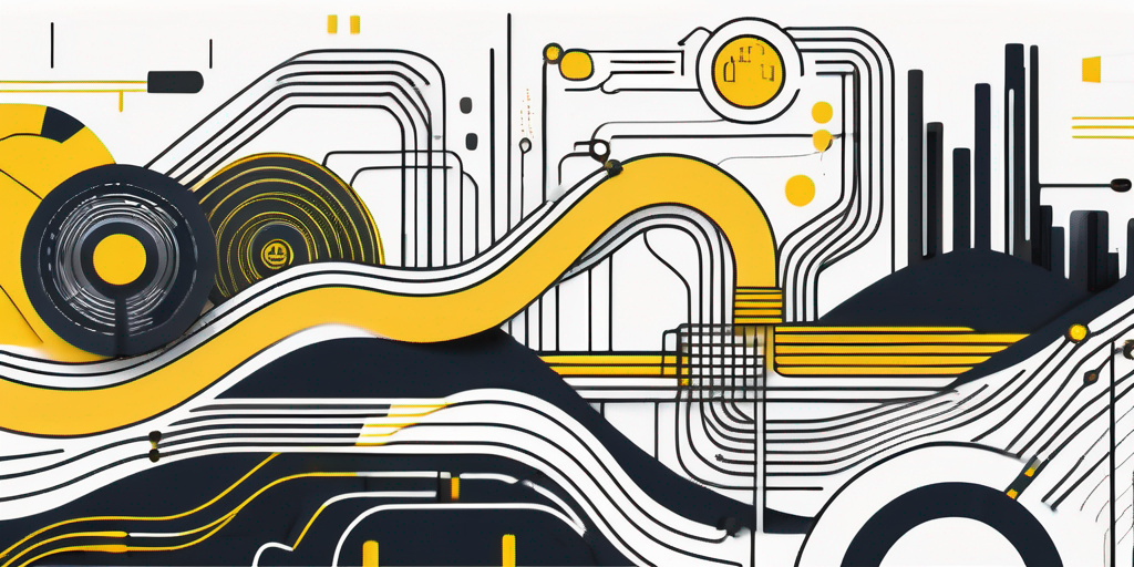 An abstract representation of interconnected digital elements