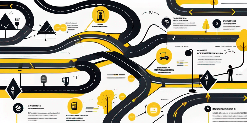 An engaging visual representation of a winding path that symbolizes the buyer's journey