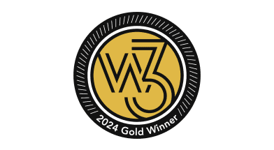W3 Award, 2024, Gold Winner badge