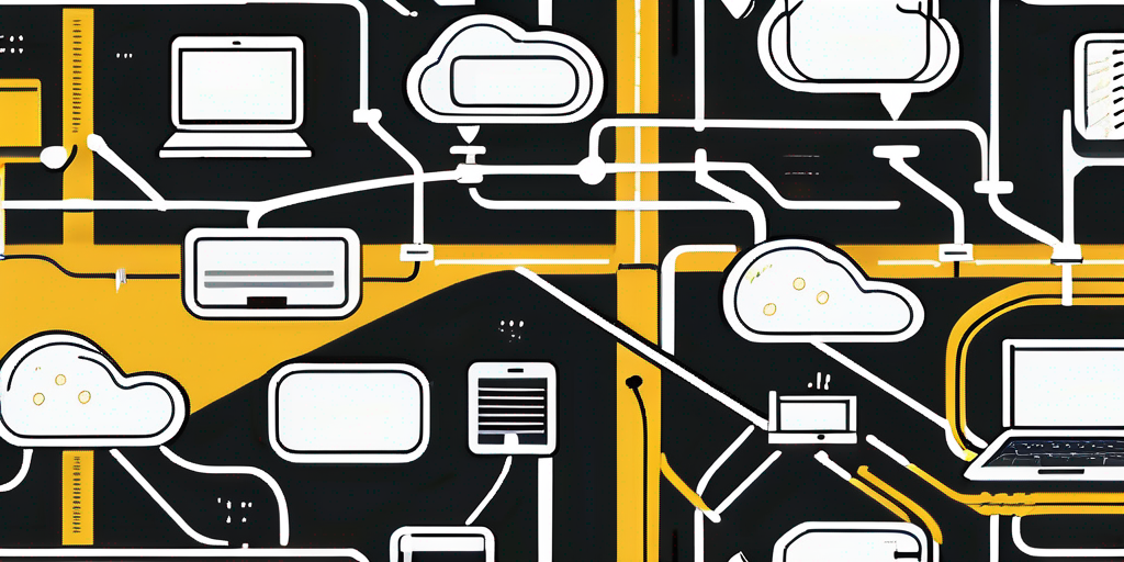 A seamless digital landscape that visually represents interconnected b2b touchpoints