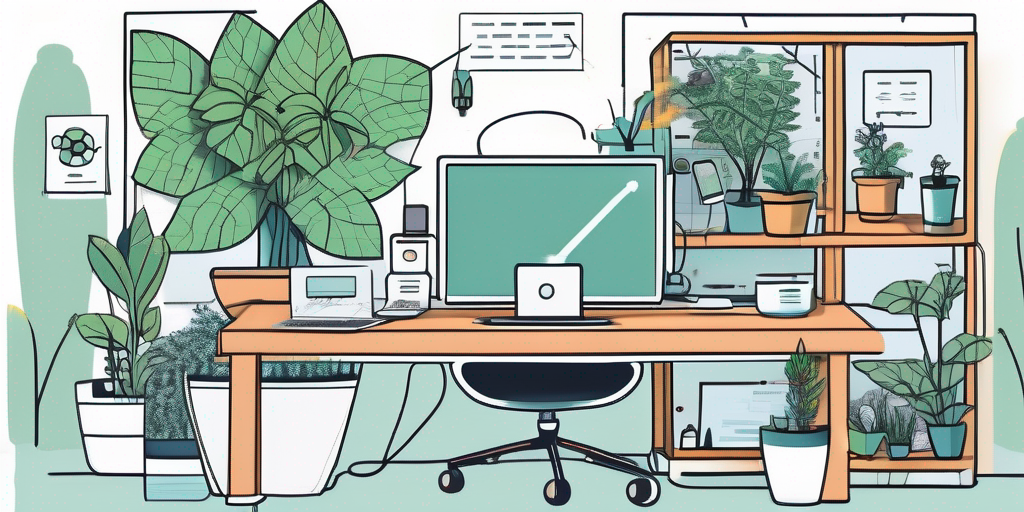 A split landscape depicting one side filled with advanced technology and automation tools