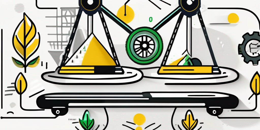 An abstract representation of a balanced scale