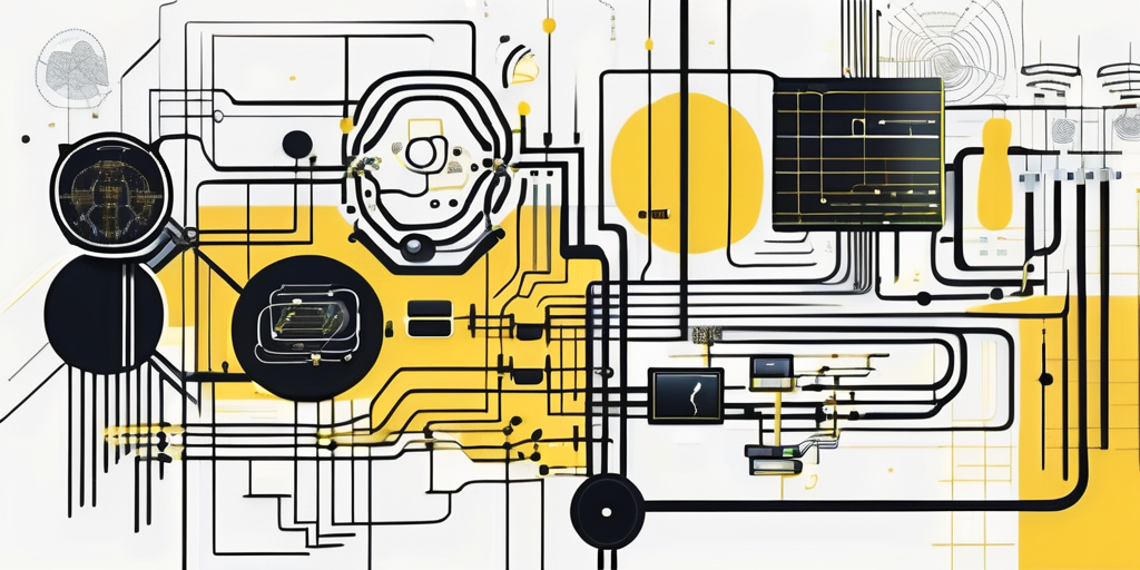 An abstract representation of interconnected technologies