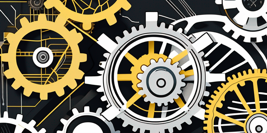 An intricate web of interconnected gears and cogs