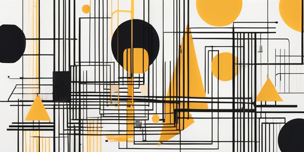 An intricate network of interconnected brands represented by distinct geometric shapes and lines