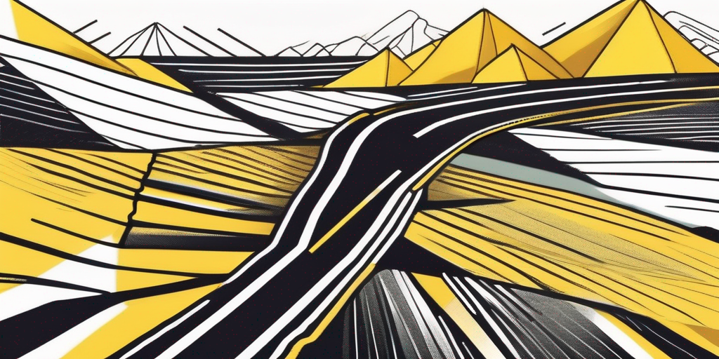 An abstract pathway that transitions from dark