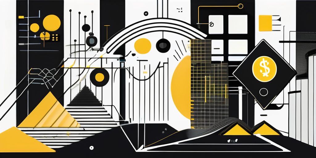 An abstract representation of a digital landscape that merges futuristic metaverse elements