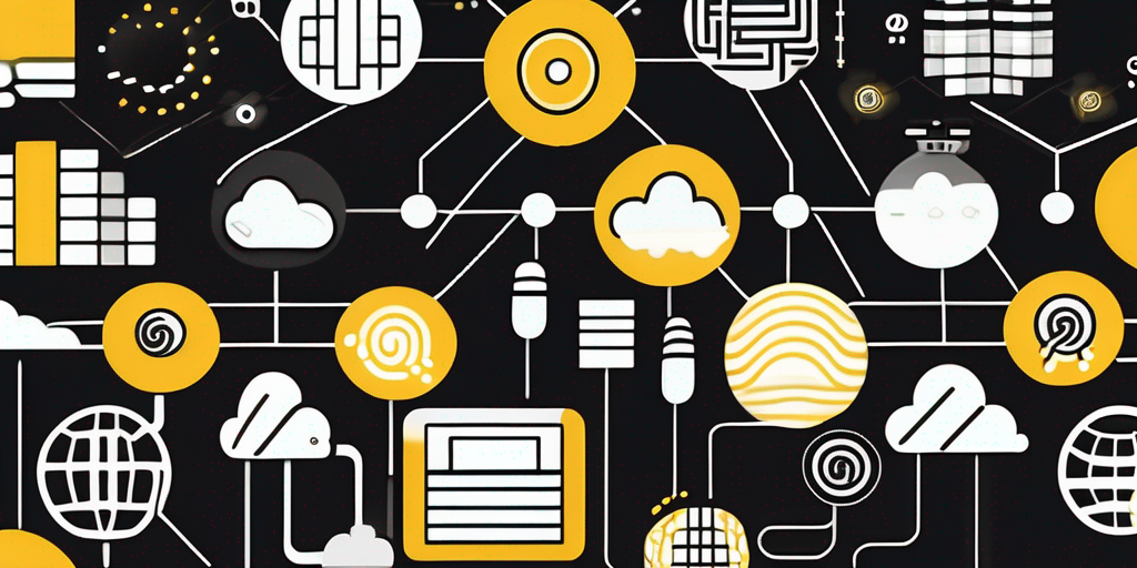 An interconnected network of smart devices and sensors seamlessly communicating with each other