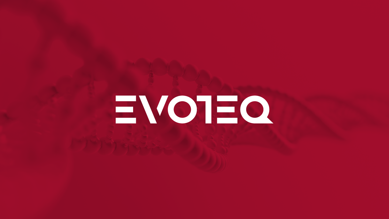 The Evoteq logo created with a custom font to represent the futuristic and technology focus values of the brand
