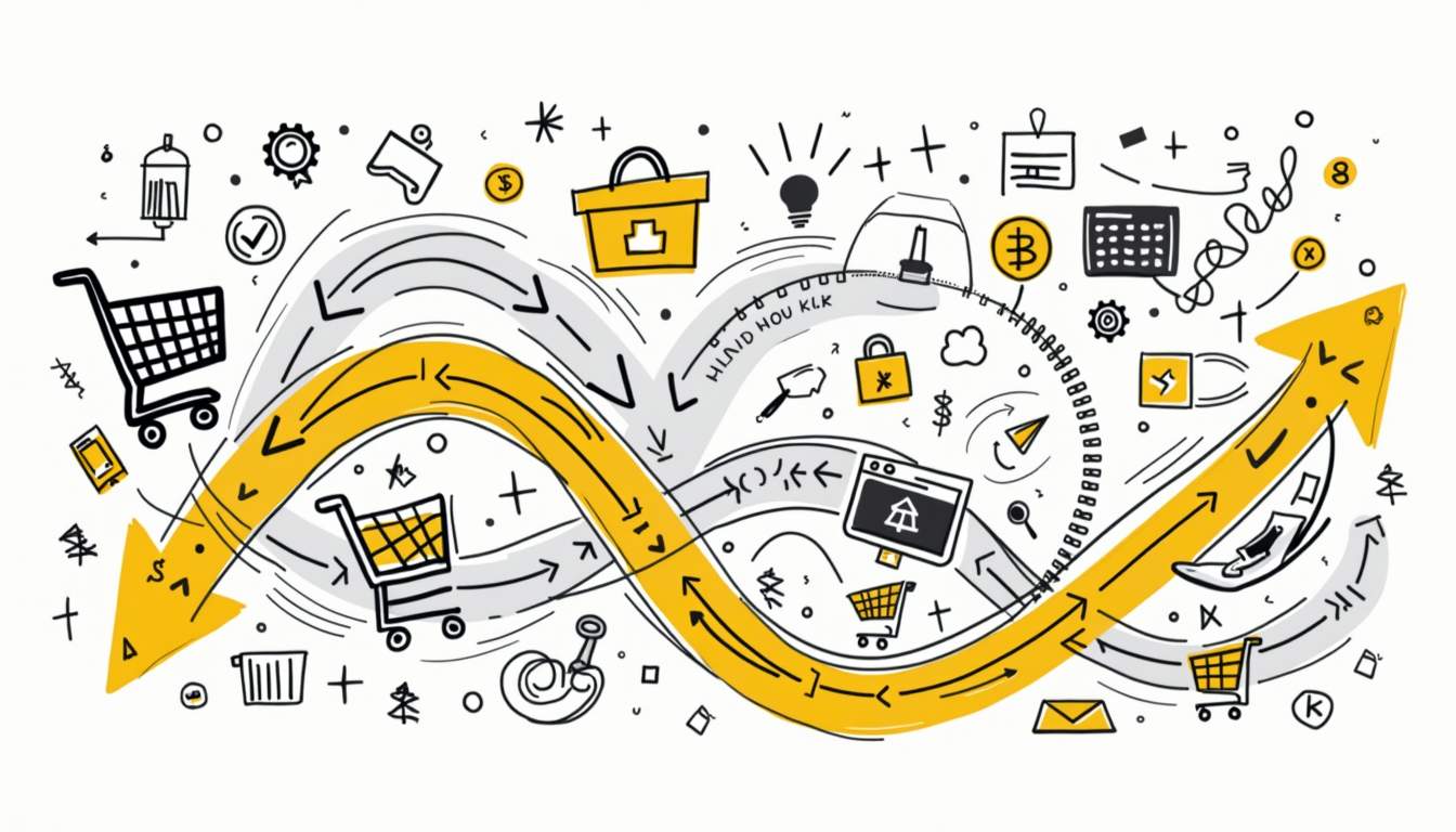 An abstract representation of shifting consumer behaviors