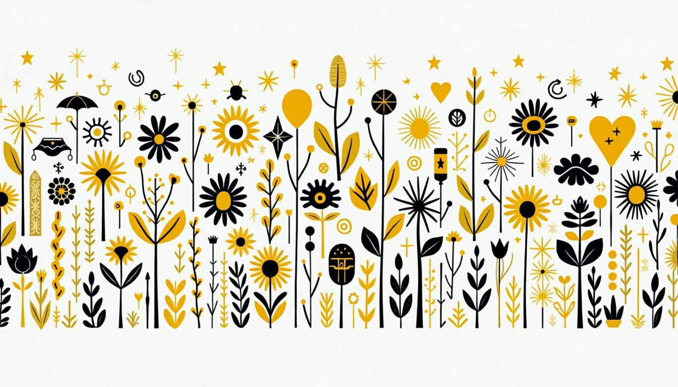 An abstract representation of a diverse array of symbols and icons that convey various identities