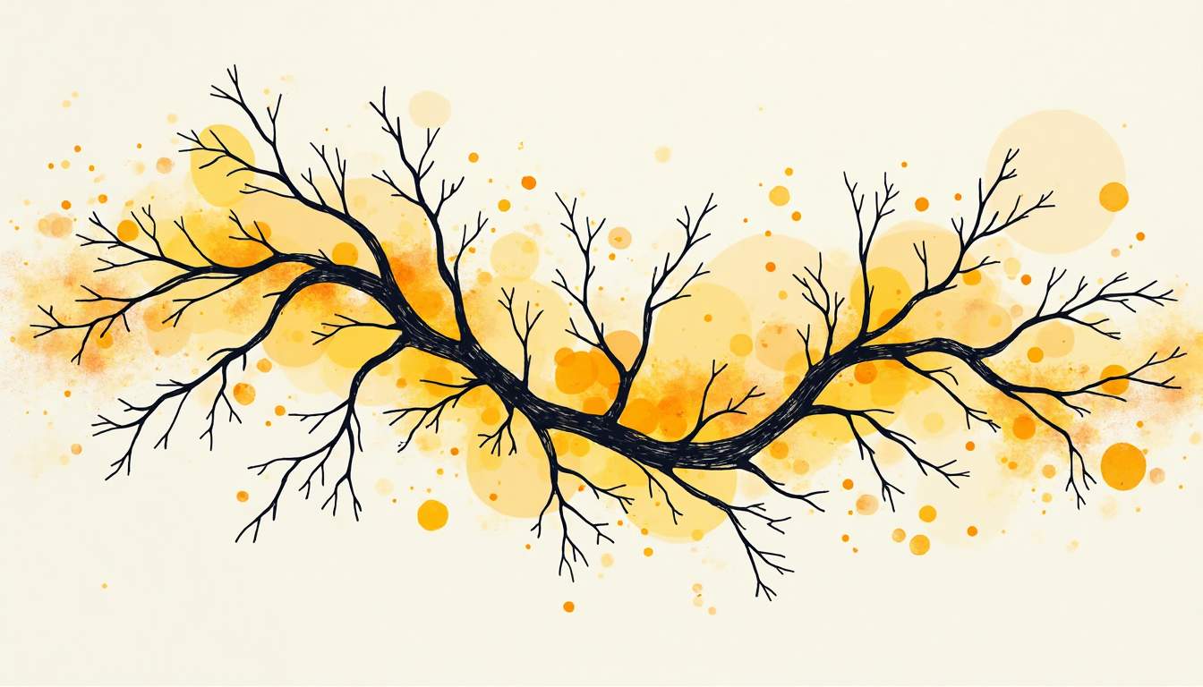 An abstract representation of a tangled web of connections and emotions