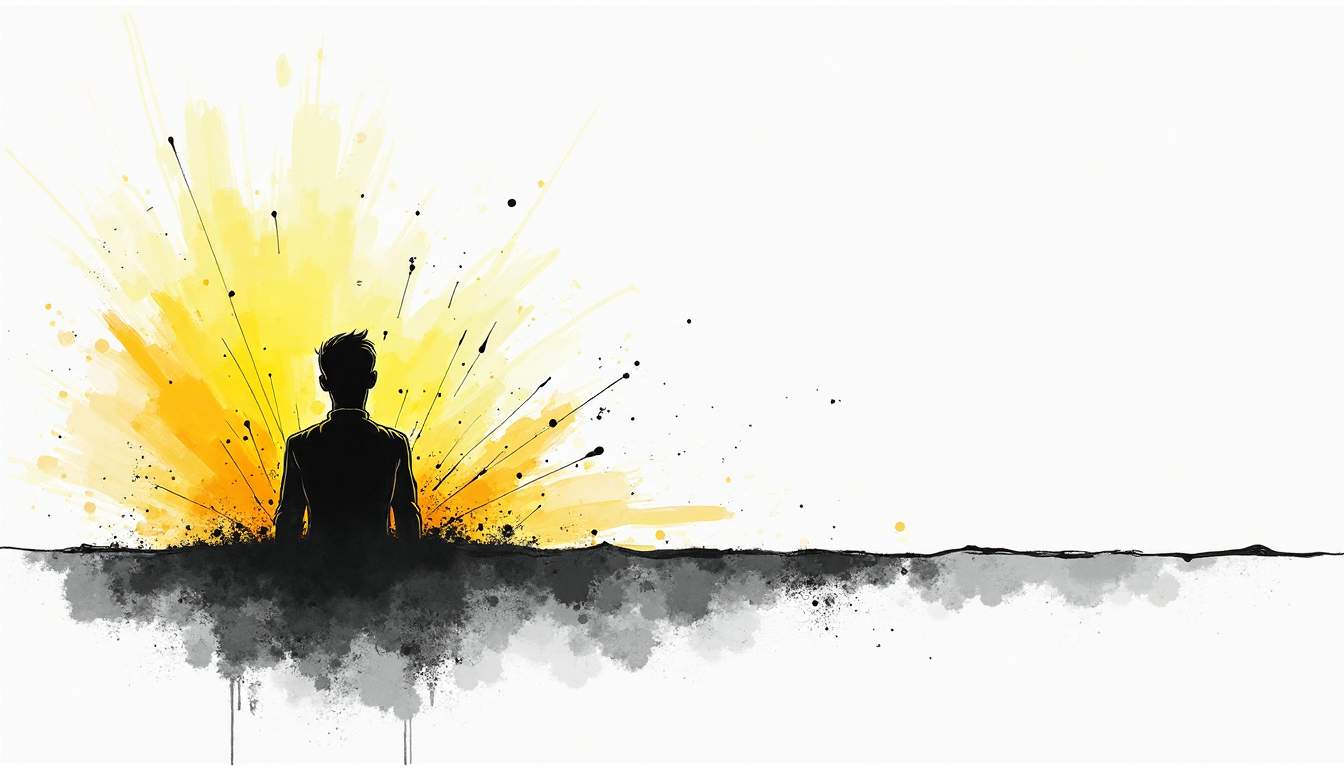 An abstract representation of a vibrant