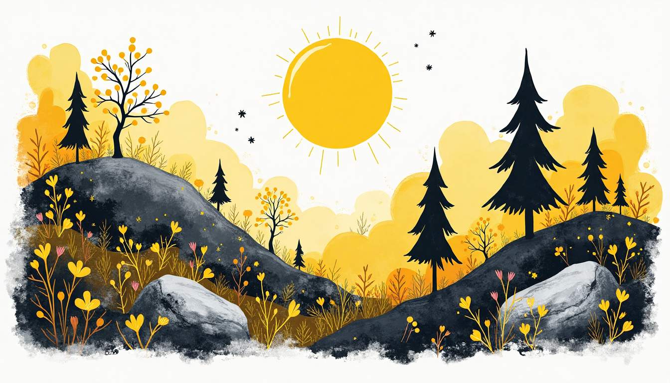 A vibrant and diverse landscape where various elements