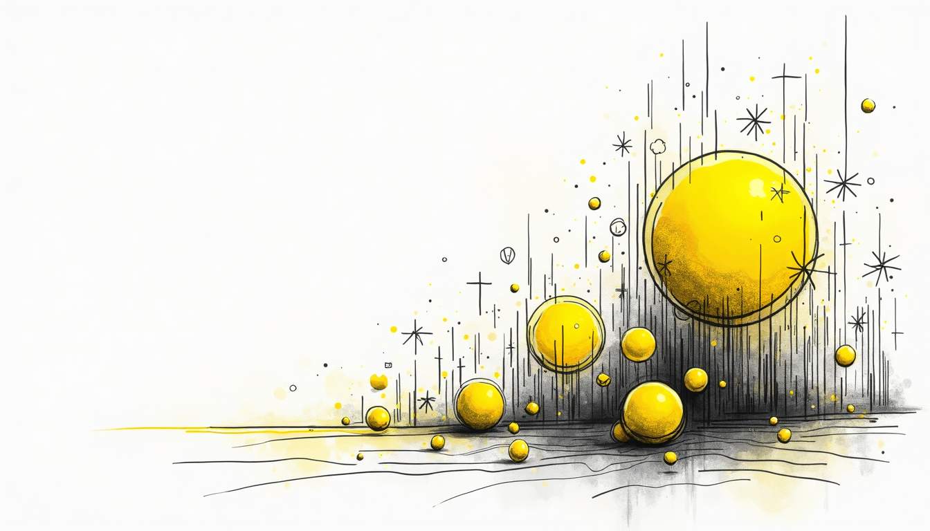 An abstract representation of a digital landscape where traditional brand symbols morph into dynamic